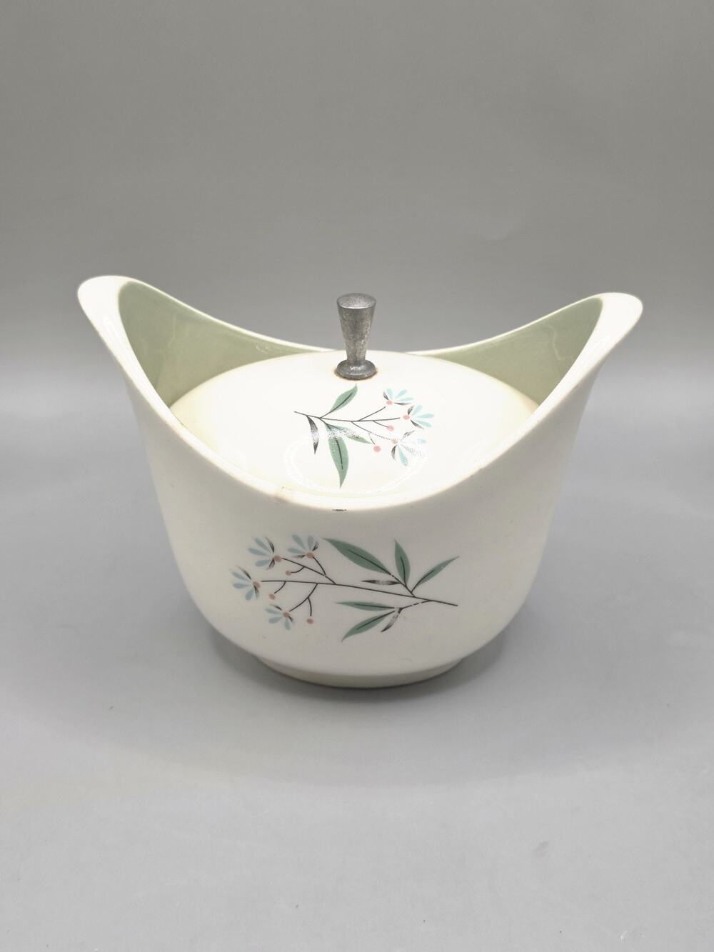 :VTG Taylor Smith Taylor Boutonniere Sugar Bowl Lid Ever Yours Mid Century Aqua